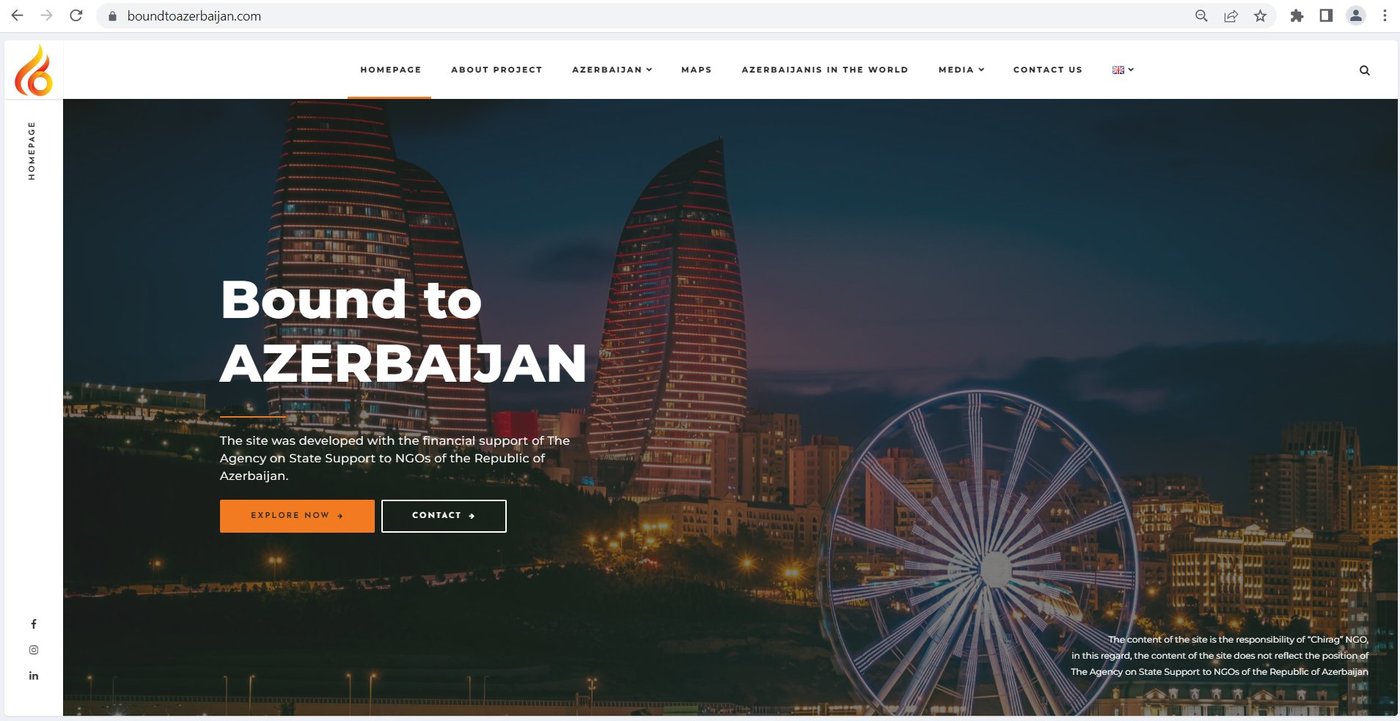 Bound to Azerbaijan — beş dildə informasiya saytı